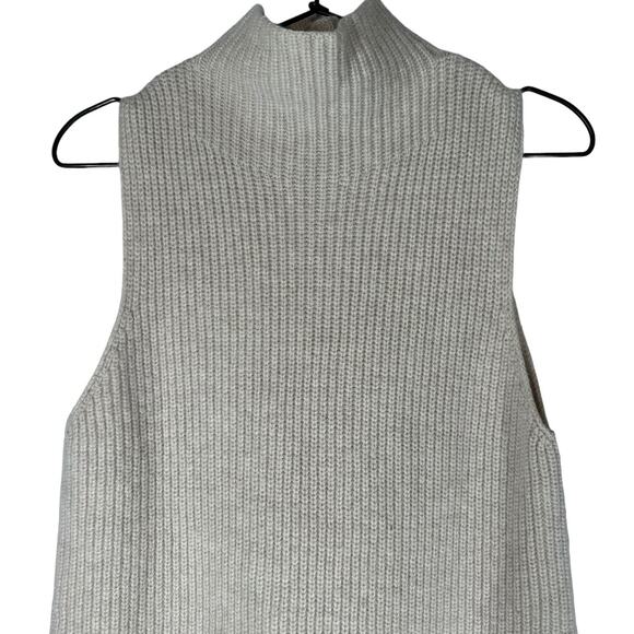 Theory Embree Charmant Mock Neck Tunic Sweater Beige Medium Wool Cashmere - Picture 7 of 10